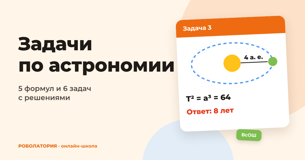 Задачи олимпиады по астрономии: 5 формул и разбор задач с решениями